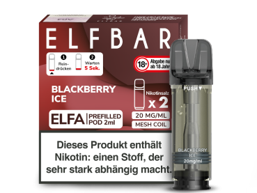 Elfbar Elfa Pods Blackberry Ice 2er-Pack – Fruchtig-kühler Dampfgenuss bei Emma Trade GmbH für Tankstellen und Kioske